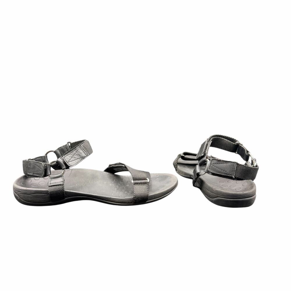 Vionic Candace Black Adjustable Sport Sandals 9.5W wide width Orthotic Comfort